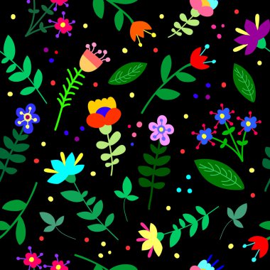 Sevimli güzel çiçek seamless modeli