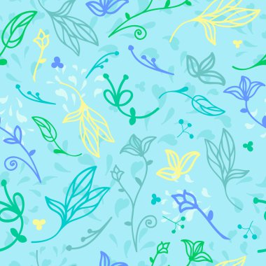 Sevimli güzel bahar taze çiçek seamless modeli