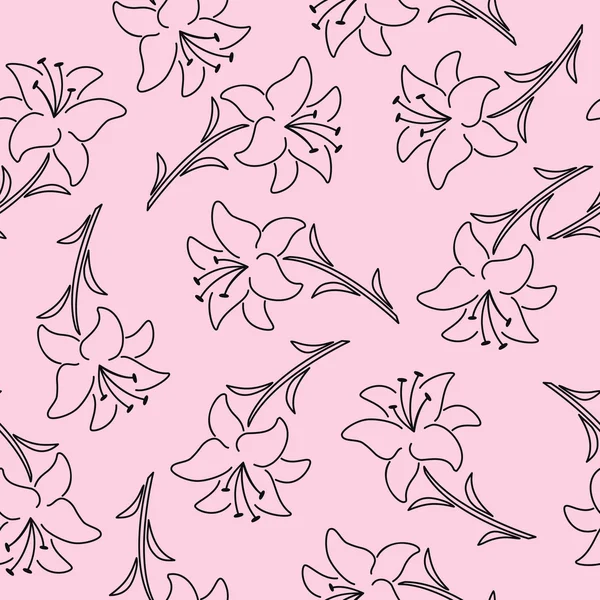 Mignon beau motif floral sans couture . — Image vectorielle