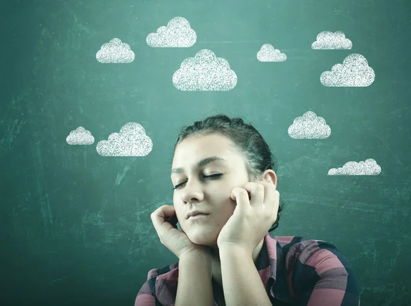 Thoughtful young woman — Stock Photo, Image