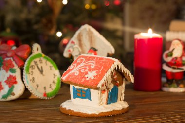 Tahta masada Noel kurabiyeleri