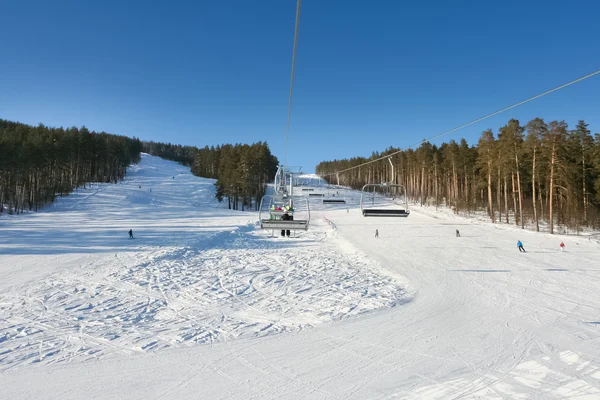 Skigebied in de winter — Stockfoto