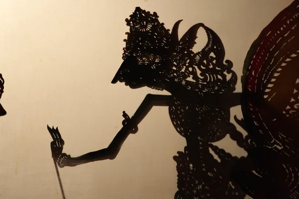 Wayang Kulit (Stínové loutkové divadlo), Kelantan, Malajsie — Stock fotografie