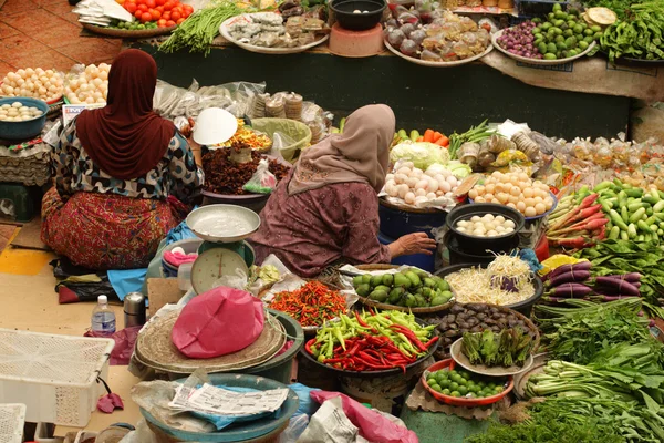 Pasar Siti Khadijah (Kota Bharu centrální trh), Kelantan, Malajsie — Stock fotografie