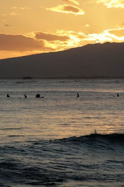 Beach Waikiki, Honolulu, Oahu, Hawaii — Stok fotoğraf