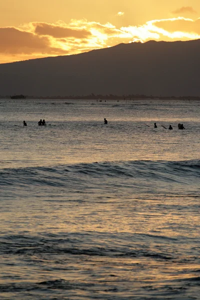 Beach Waikiki, Honolulu, Oahu, Hawaii — Stok fotoğraf