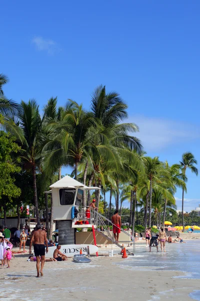 Pláž Waikiki, Honolulu, Oahu, Hawaii — Stock fotografie