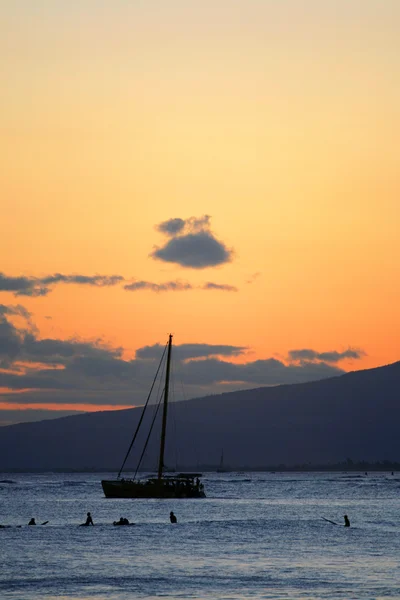 Pláž Waikiki, Honolulu, Oahu, Hawaii — Stock fotografie