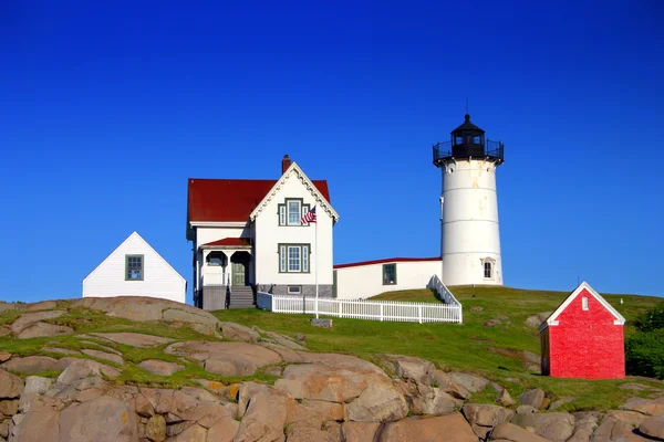 Kap Neddick ("Nubble") fyr, Maine — Stockfoto