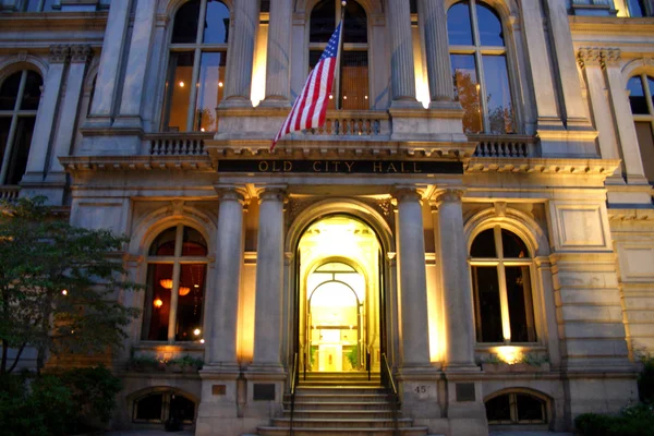 Viejo pasillo de ciudad, Boston — Foto de Stock