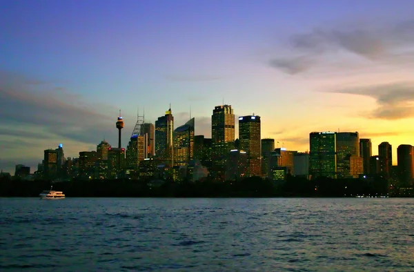 Stock Fotka ze Sydney skyline v cyklický Quay, Sydney — Stock fotografie