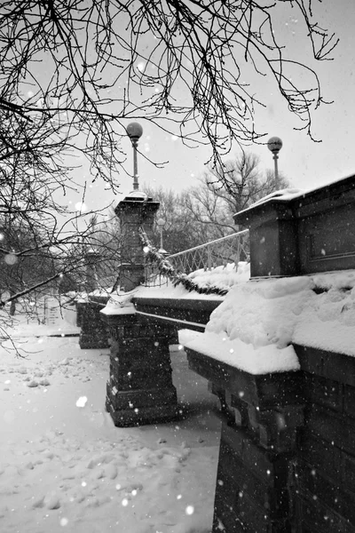 Archivbild eines schneereichen Winters in Boston, massachusetts, USA — Stockfoto