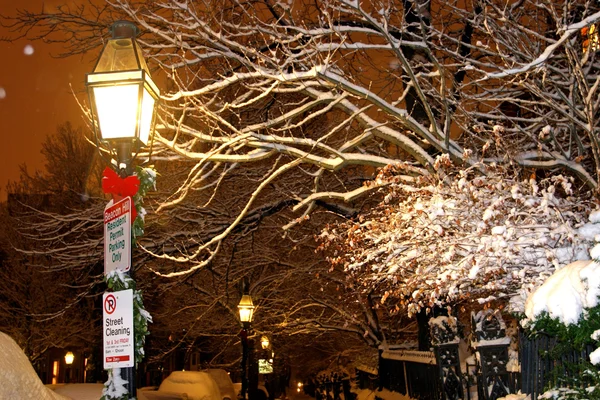 Stock immagine di un inverno nevoso a Boston, Massachusetts, Stati Uniti — Foto Stock