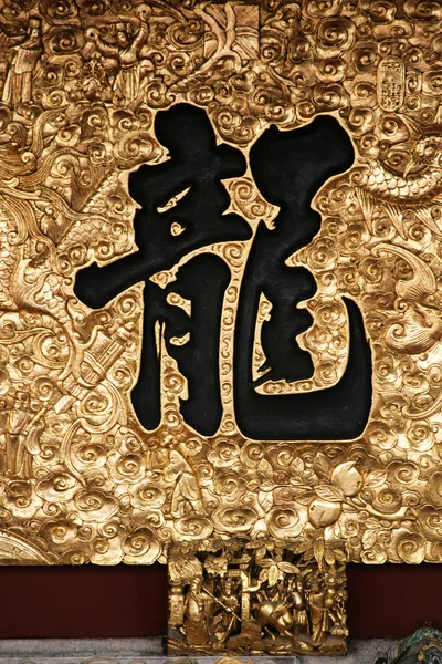 Asijská kaligrafie - drak — Stock fotografie