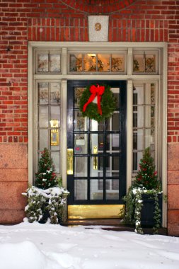 Boston, Massachusetts, ABD 'de kar yağışının stok görüntüsü