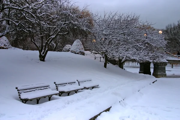 Invierno nevado en Boston, Massachusetts, EE.UU. — Foto de Stock