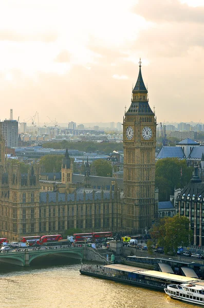 Big ben e casas do parlamento, Londres, Reino Unido — Fotografia de Stock