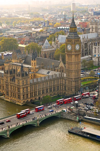 Big ben e casas do parlamento, Londres, Reino Unido — Fotografia de Stock