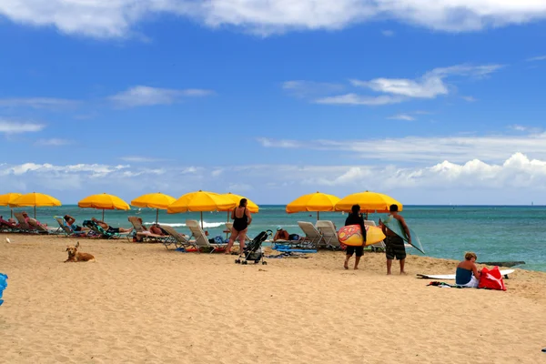 Waikiki Beach, Honolulu, Oahu, Havaí — Fotografia de Stock