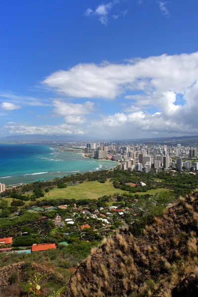 La playa de Waikiki, Honolulu, Oahu, Hawaii — Foto de Stock