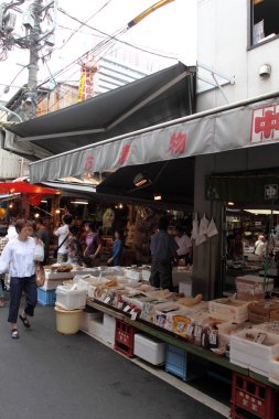 Tsukiji Balık pazarı, tokyo, Japonya
