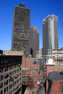 Bina ve manzarası Boston şehir merkezi, ABD