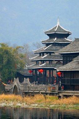 Yangshuo Guilin, Çin 'de manzara
