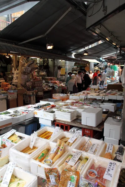 Tsukiji fish rynku, Tokio, Japonia — Zdjęcie stockowe