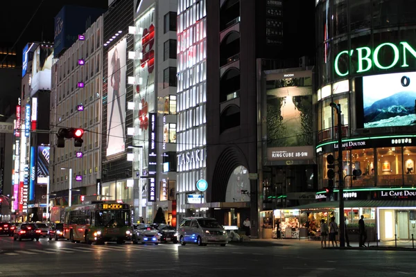 Ginza Ен-хоме перетинання, Токіо, Японія — стокове фото