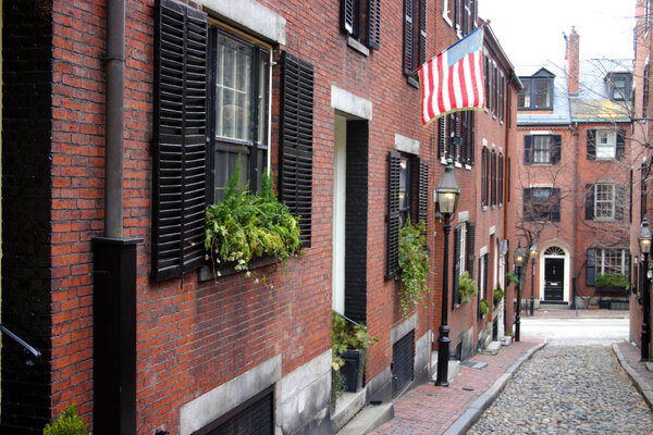 Beacon Hill is a wealthy neighborhood of Federal-style rowhouses, with some of the highest property values in the United States
