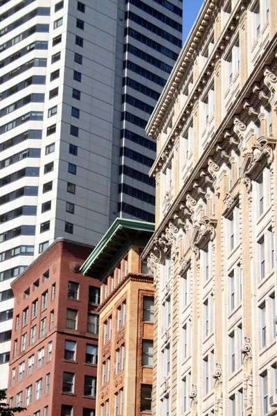 Bâtiment et horizon au centre-ville de Boston, États-Unis — Photo