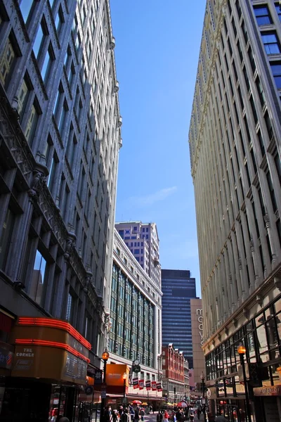 Budynek i panoramę Boston city Center, Stany Zjednoczone Ameryki — Zdjęcie stockowe