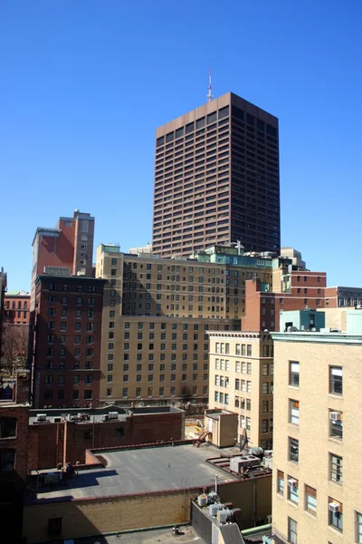 Construção e horizonte no centro da cidade de Boston, EUA — Fotografia de Stock