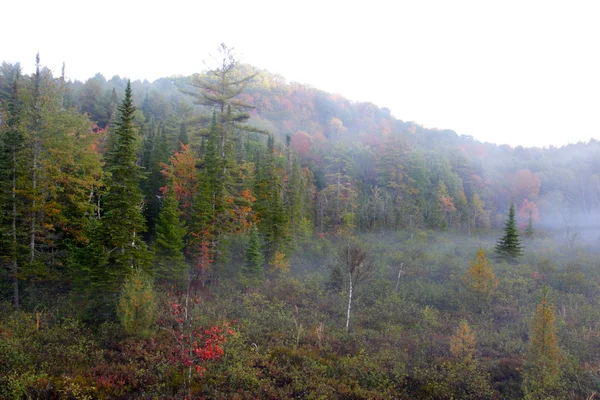 Letecký pohled na horkovzdušném balónu nad krajinou Vermont — Stock fotografie