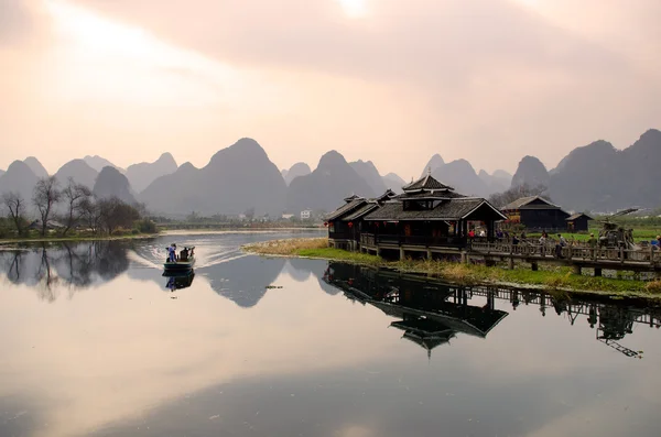 Paesaggio a Yangshuo Guilin, Cina — Foto Stock