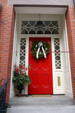 Boston, Massachusetts, ABD 'de kar yağışının stok görüntüsü