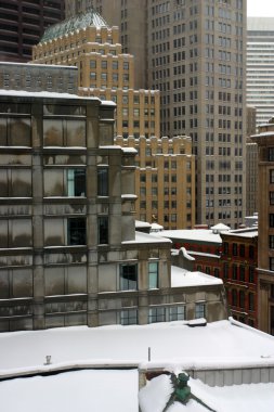 Boston, Massachusetts, ABD 'de kar yağışının stok görüntüsü