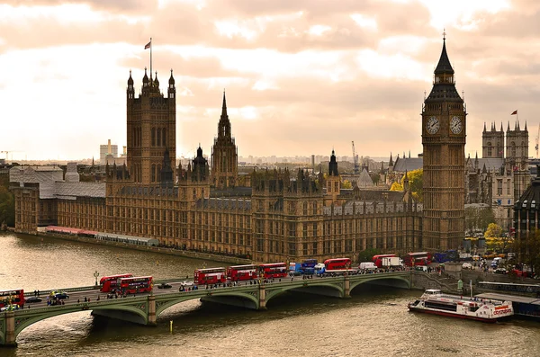 Duży ben i domy parlamentu, Londyn, uk — Zdjęcie stockowe