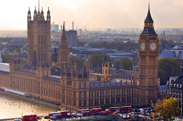 Μεγάλο ben και σπίτια του κοινοβουλίου, Λονδίνο, Ηνωμένο Βασίλειο — Φωτογραφία Αρχείου