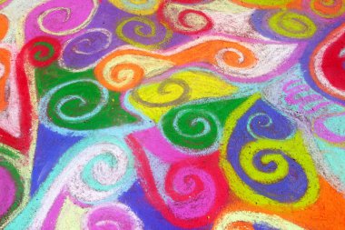 Renkli resim ve duvar sanat stok görüntü