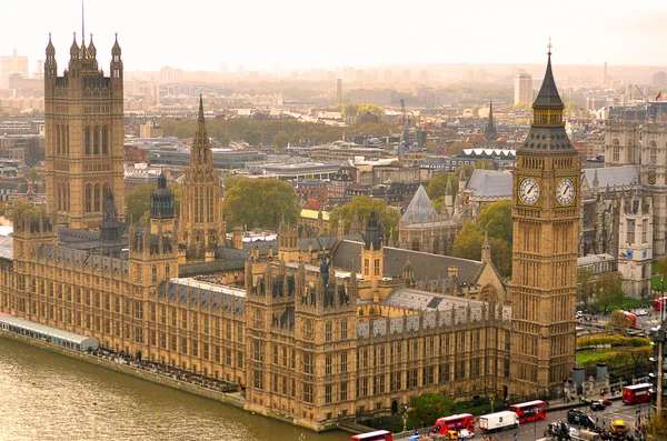 Nagy Ben és házak parlament, London, Egyesült Királyság — Stock Fotó