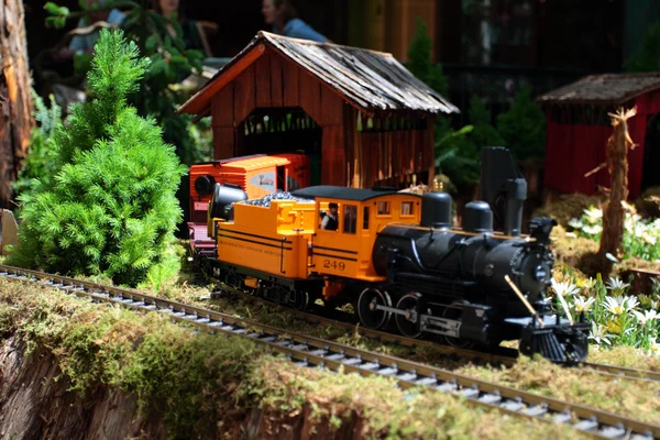 Miniature model locomotive — Stock Photo, Image