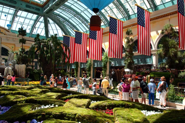 Konzervatoře a zahrada Bellagio Las Vegas, Usa — Stock fotografie