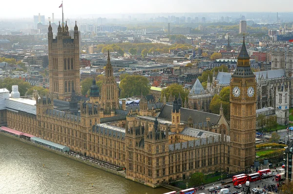 Big ben e casas do parlamento, Londres, Reino Unido — Fotografia de Stock