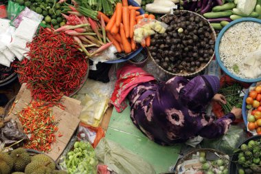 Pasar Siti Hatice (Kota Bharu orta Market), Kelantan, Malezya
