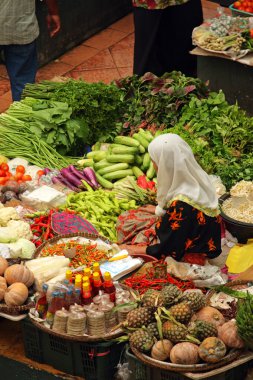 Pasar Siti Hatice (Kota Bharu orta Market), Kelantan, Malezya