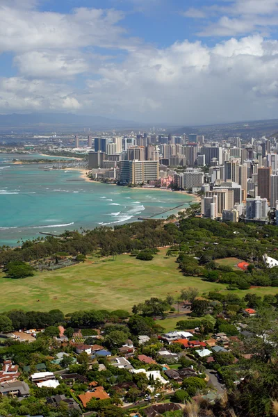 La playa de Waikiki, Honolulu, Oahu, Hawaii — Foto de Stock