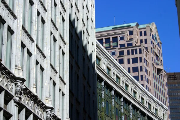 Budynku i panoramę w Boston city center — Zdjęcie stockowe