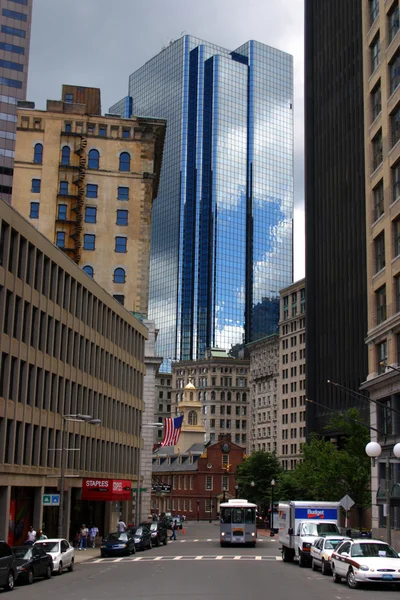 Bina ve Boston şehir merkezinde manzarası — Stok fotoğraf