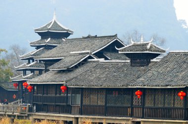 Yangshuo Guilin, Çin 'de manzara
